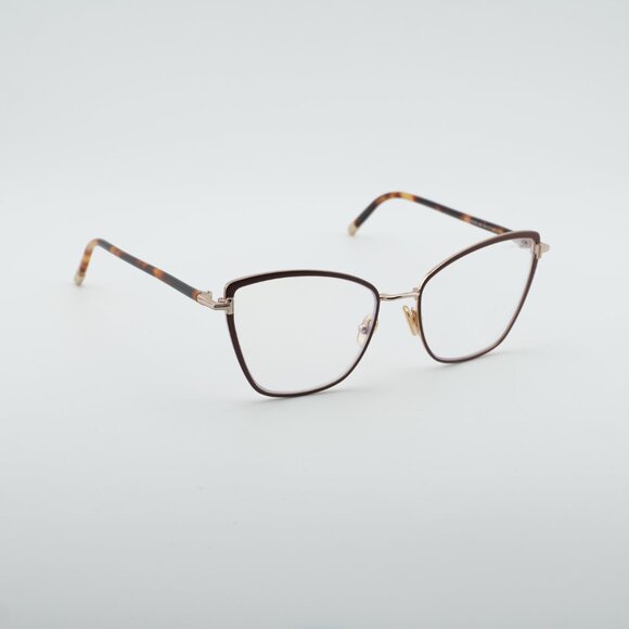 Tom Ford FT5740-B 048 Eyeglasses Brown / Gold / Havana 54mm Cat Eye Frame main image 5